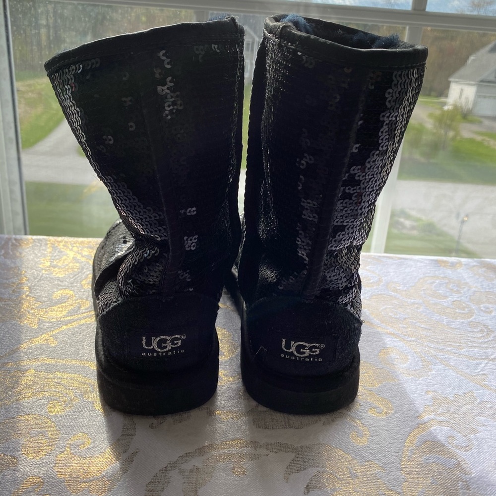 Sparkly black UGG boots